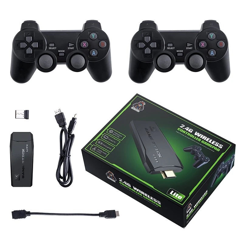 Video Game Stick 10.000 2 Controles Sem Fio Console Original Portátil Retro Jogos Antigos