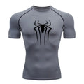 Nova camisa de compressão masculina fitness academia