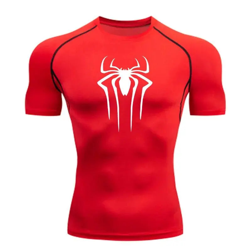 Nova camisa de compressão masculina fitness academia