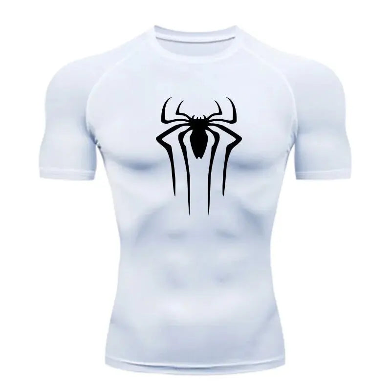 Nova camisa de compressão masculina fitness academia