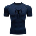 Nova camisa de compressão masculina fitness academia